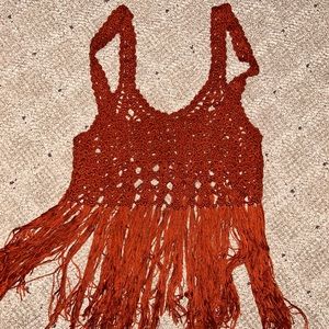 Crochet cropped tank